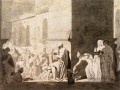 Homer Rezitieren seine Verse an den Griechen Neoklassizismus Jacques Louis David